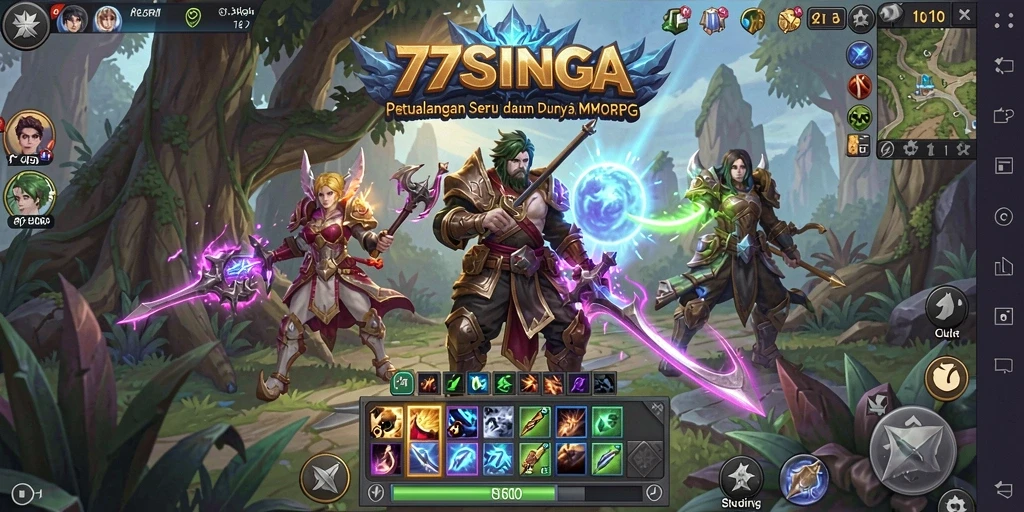 Tampilan gameplay menakjubkan di 77SINGA dengan aksi seru.