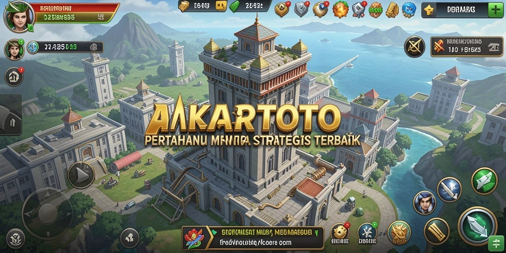 Tampilan menara yang megah dan serangan musuh yang epik.