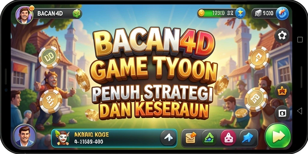 Screenshot gameplay BACAN4D menampilkan pengelolaan bisnis yang intens.