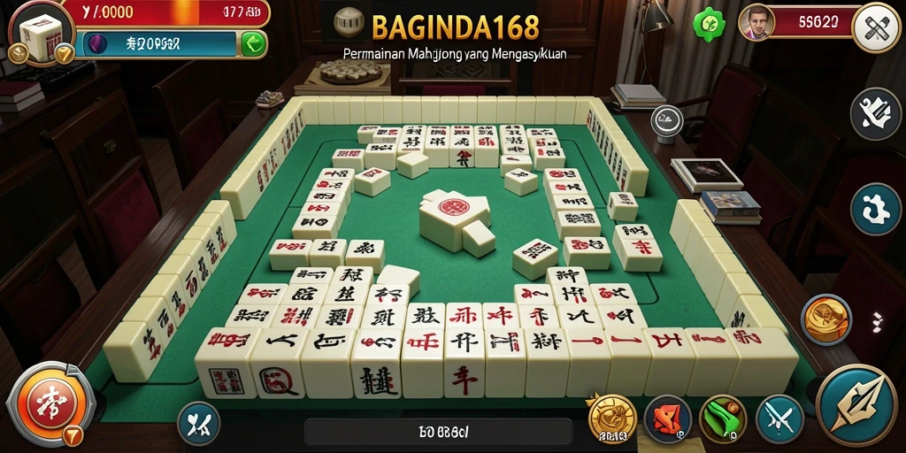 Screenshot gameplay BAGINDA168 menampilkan aksi Mahjong yang dinamis.