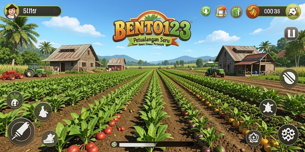 Screenshot BENTO123 menunjukkan gameplay seru dalam bertani.