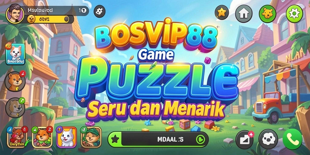 Screenshot gameplay BOSVIP88 menampilkan berbagai teka-teki yang menarik.