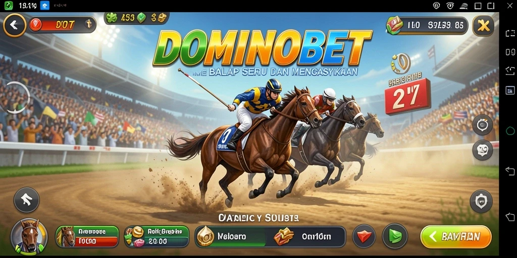 Gameplay balap seru di DOMINOBET dengan mobil cepat.