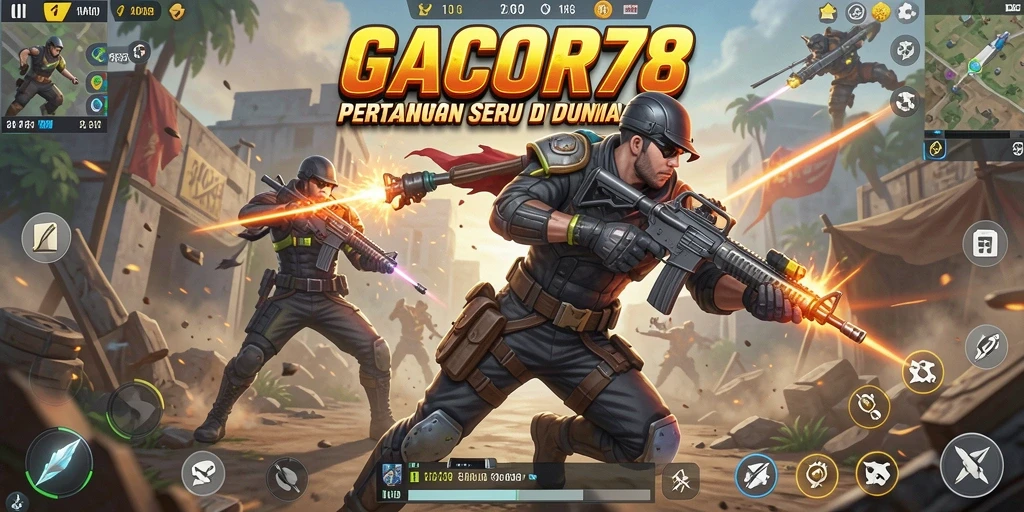 Gameplay seru dari GACOR78 saat bertarung di arena Battle Royale.