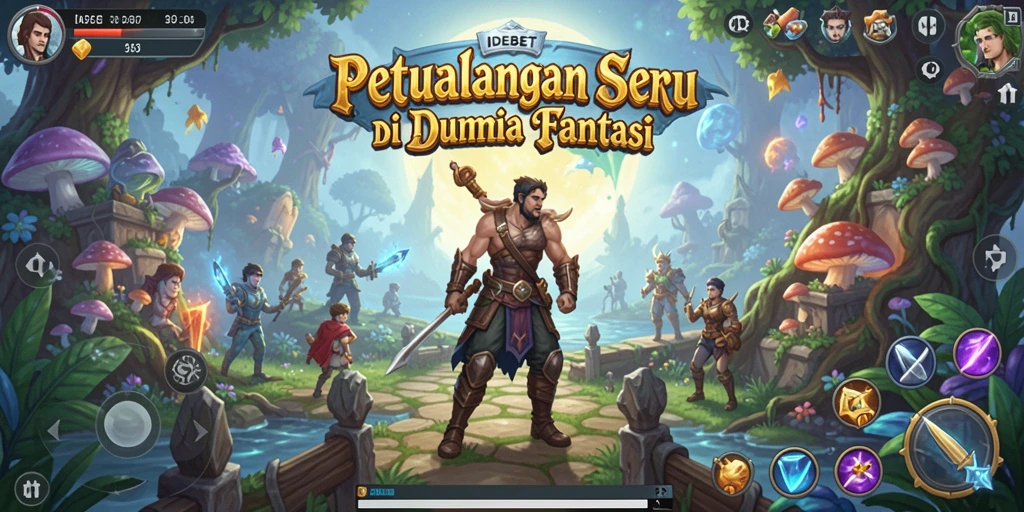 Tampilan seru dalam gameplay petualangan IDEBET.