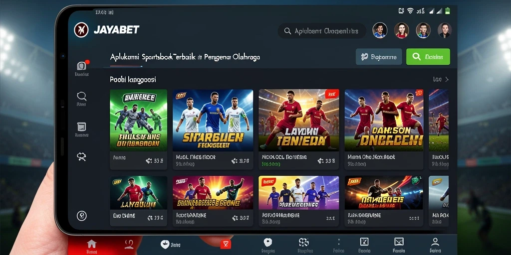 Tampilan menarik dari antarmuka pengguna JAYABET yang mudah dipahami.