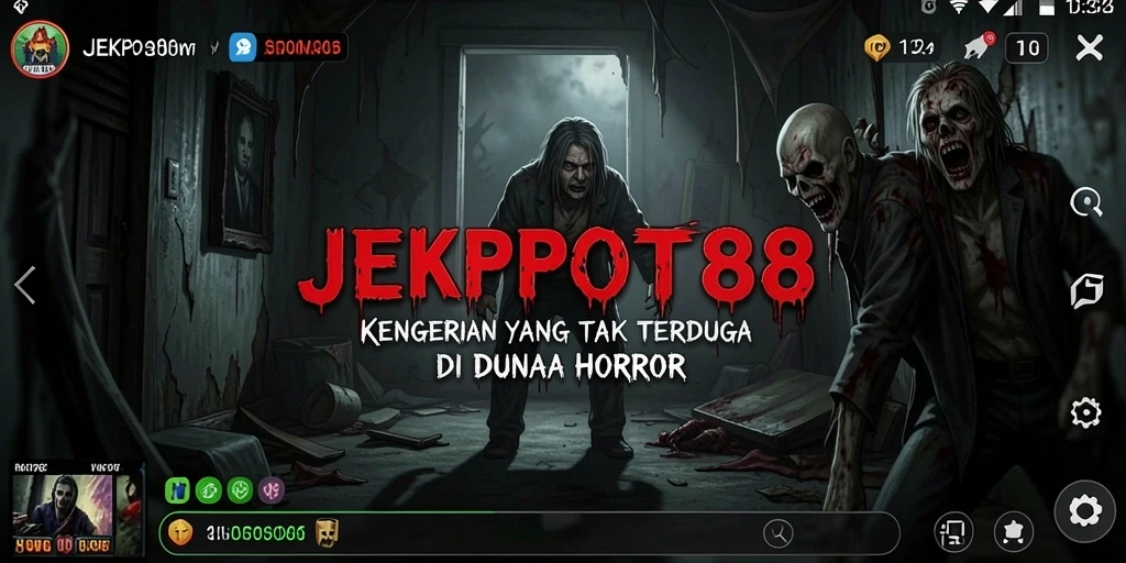 Screenshot JEKPOT88 menunjukkan momen menegangkan di tengah kegelapan.