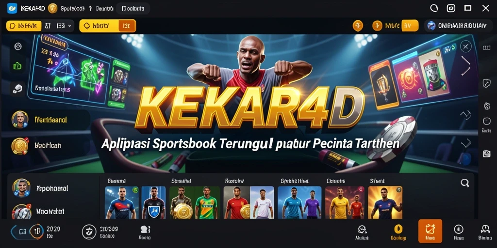 Tampilan antarmuka KEKAR4D saat bermain taruhan olahraga.