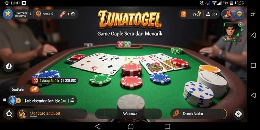 Tampilan menarik dari gameplay seru LUNATOGEL.