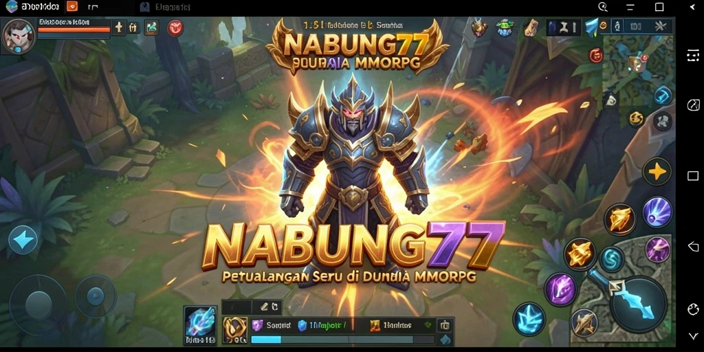 Screenshot utama NABUNG77 menampilkan pertarungan epik di dunia MMORPG.
