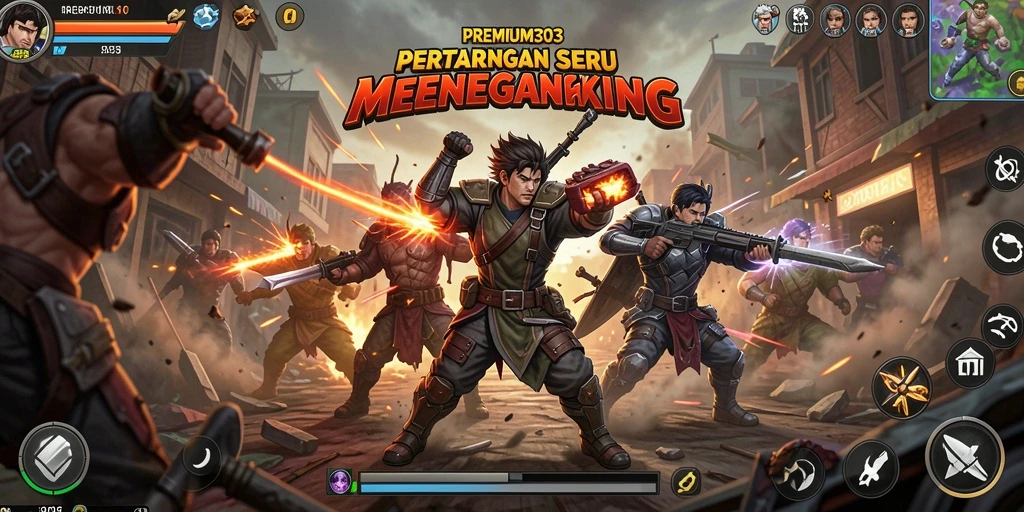 Screenshot gameplay PREMIUM303 yang menunjukkan aksi pertarungan yang menegangkan.