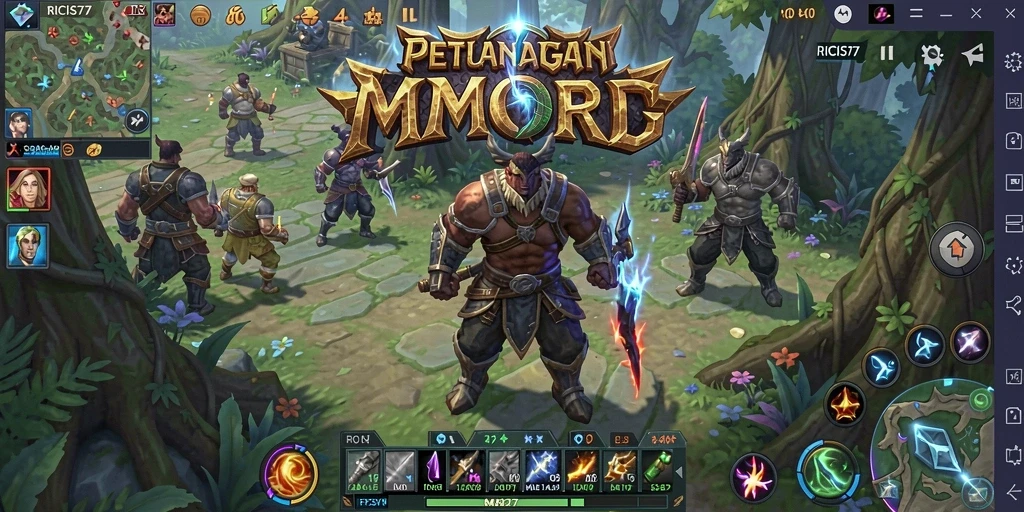 Tampilan gameplay yang mendebarkan di dunia MMORPG RICIS77.
